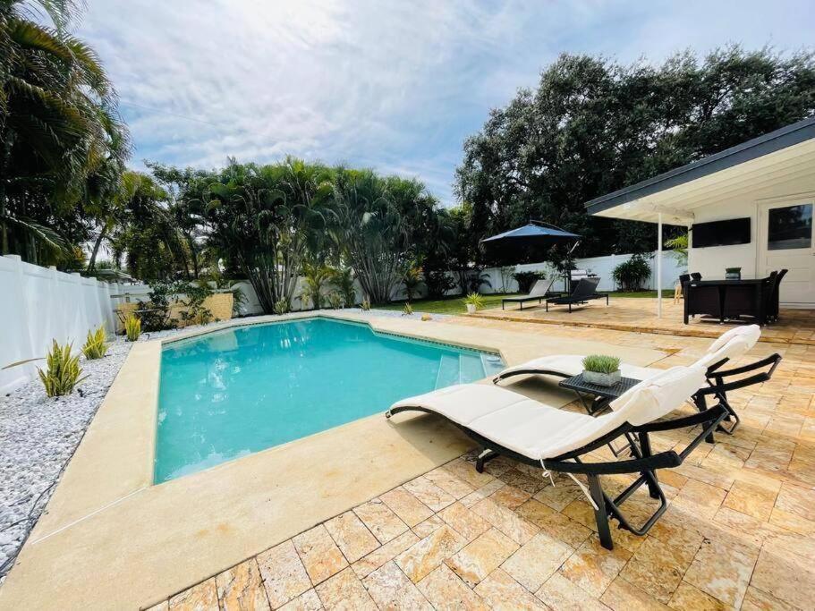 Вилла Tropical Oasis House Private Pool Family Yard Форт-Лодердейл Экстерьер фото